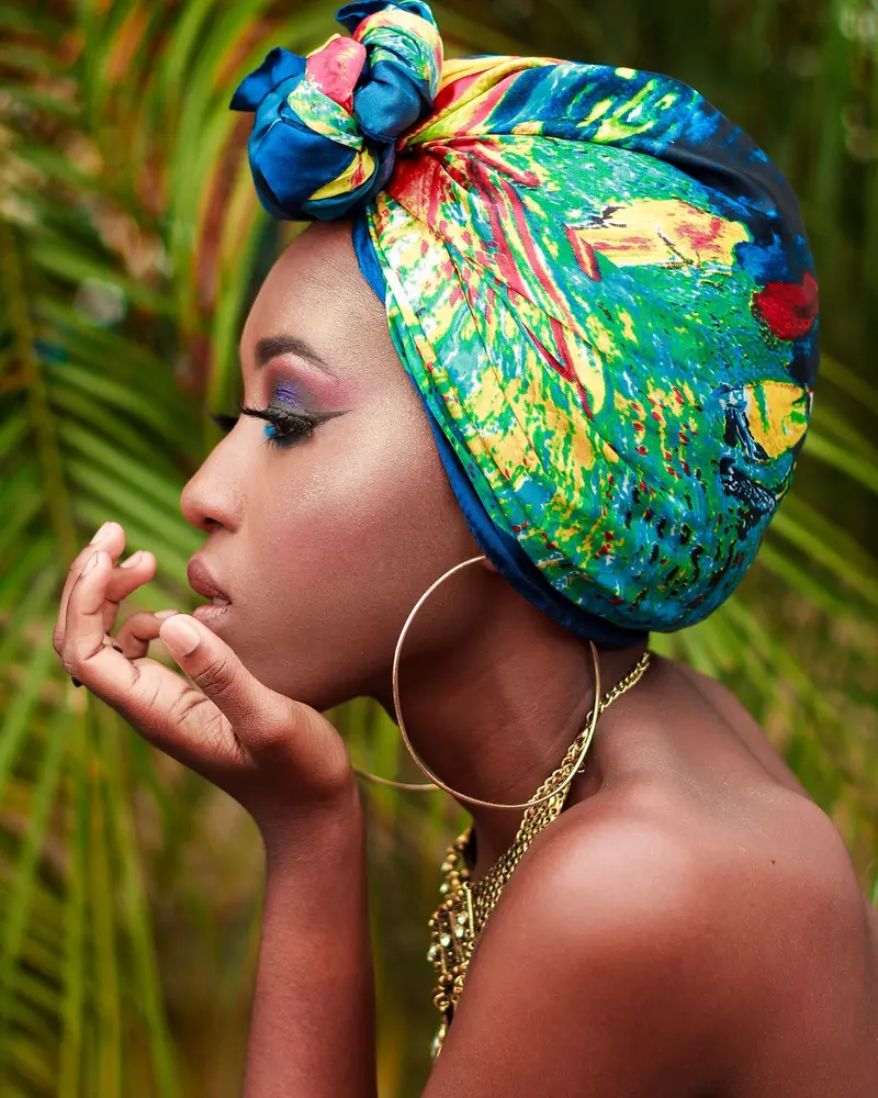 Photo 3 sur 3, Foulard de tête en wax