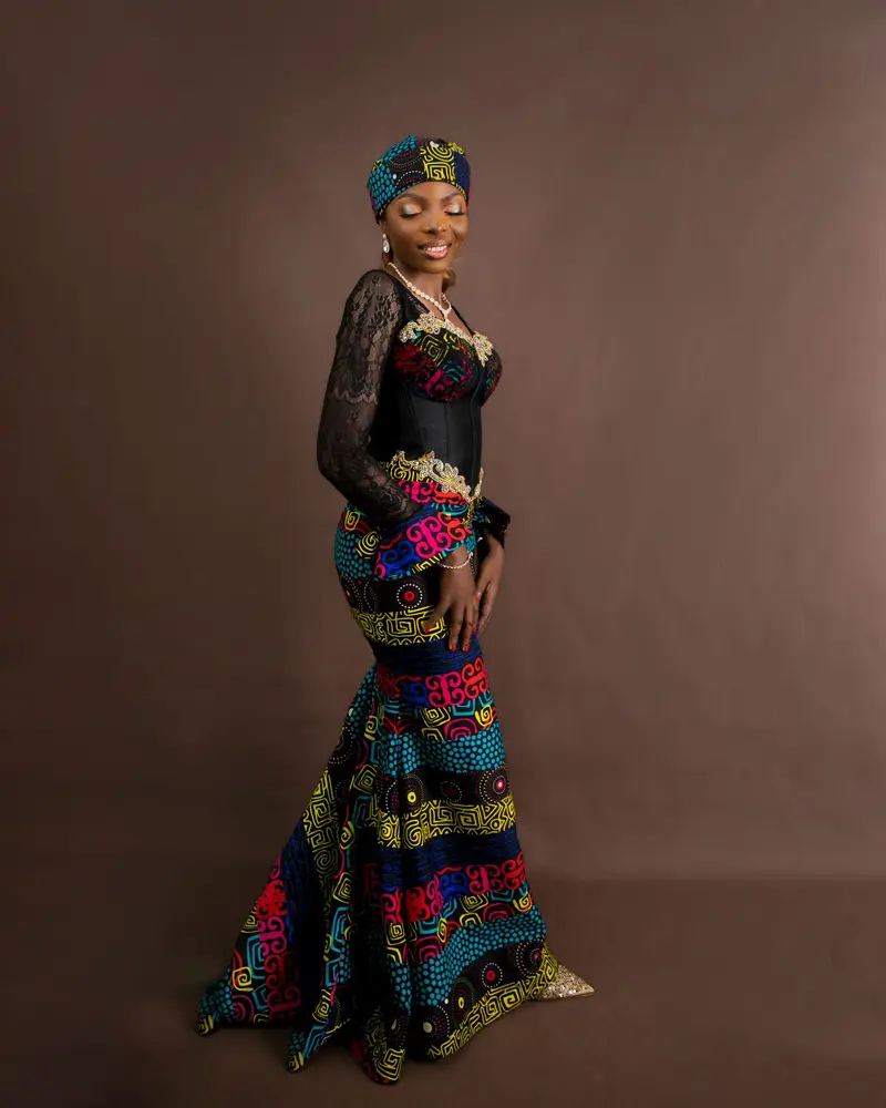 Robe sirène en wax